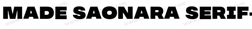 made saonara serif字体转换